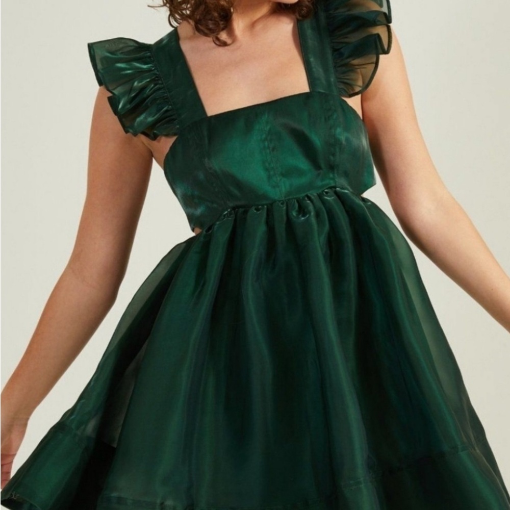altar'd state emerald green babydoll dress Size M - New without tags